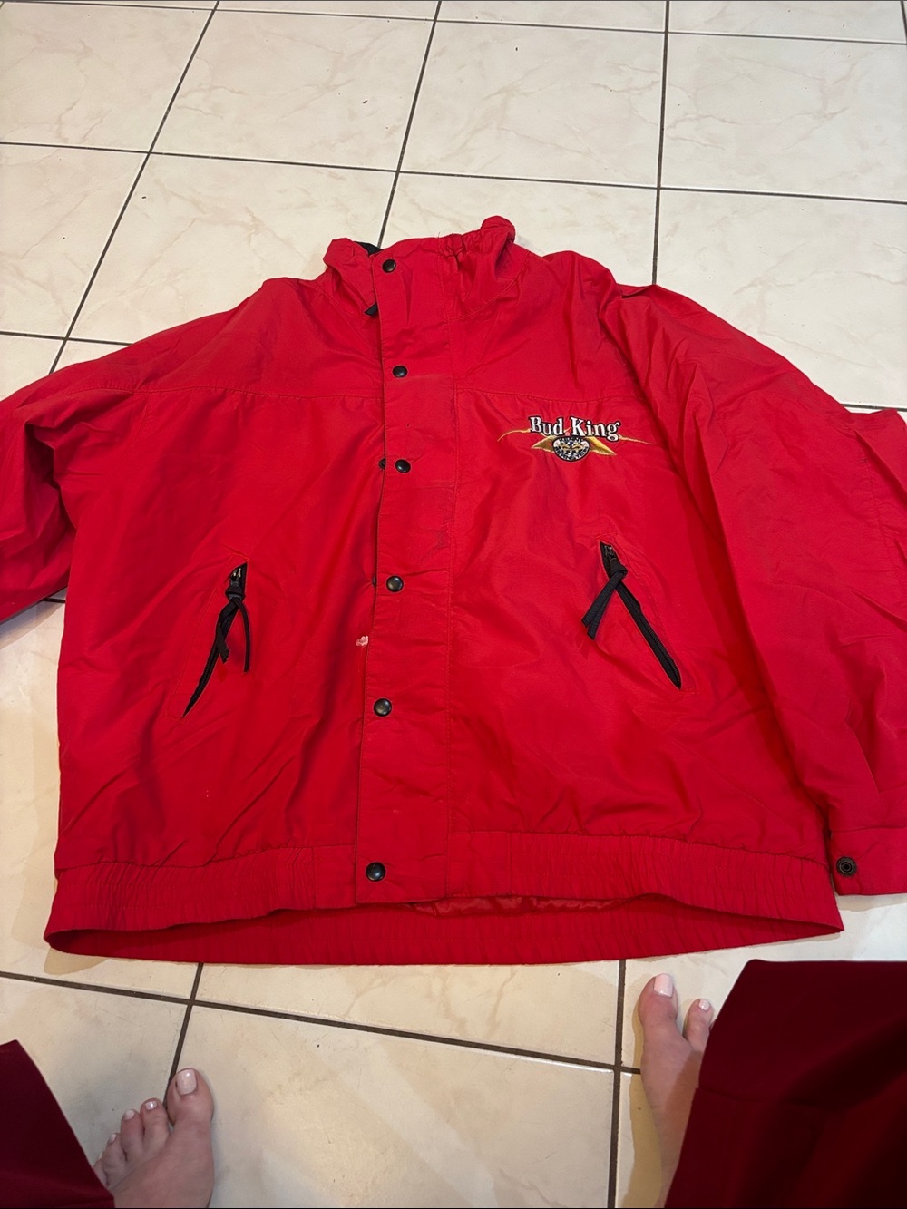 Budweiser Red Bud King Windbreaker Jacket